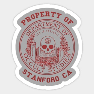 Property of Occult Studies Department - Red Sticker